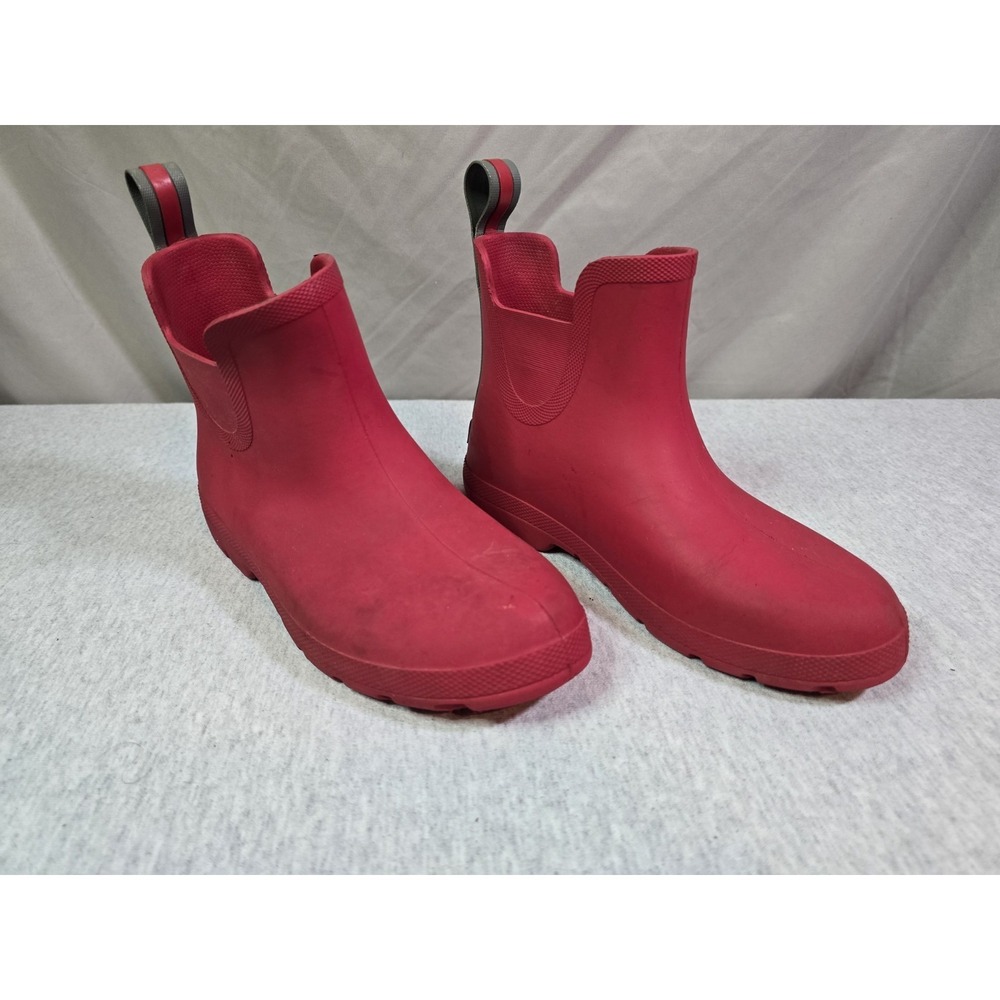 Totes‎ Red Chelsea Ankle Rain Boots Women's Waterproof Slip On size 7